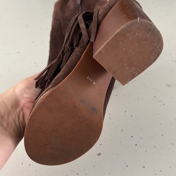 Jeffrey Campbell - Brown Suede Fringe Booties - Picture 6 of 6